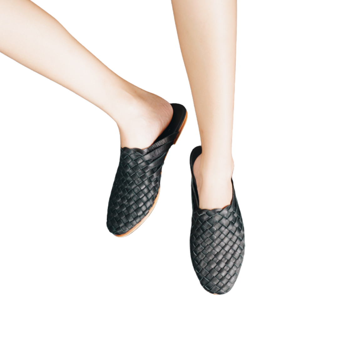 SURI Woven Leather Mules