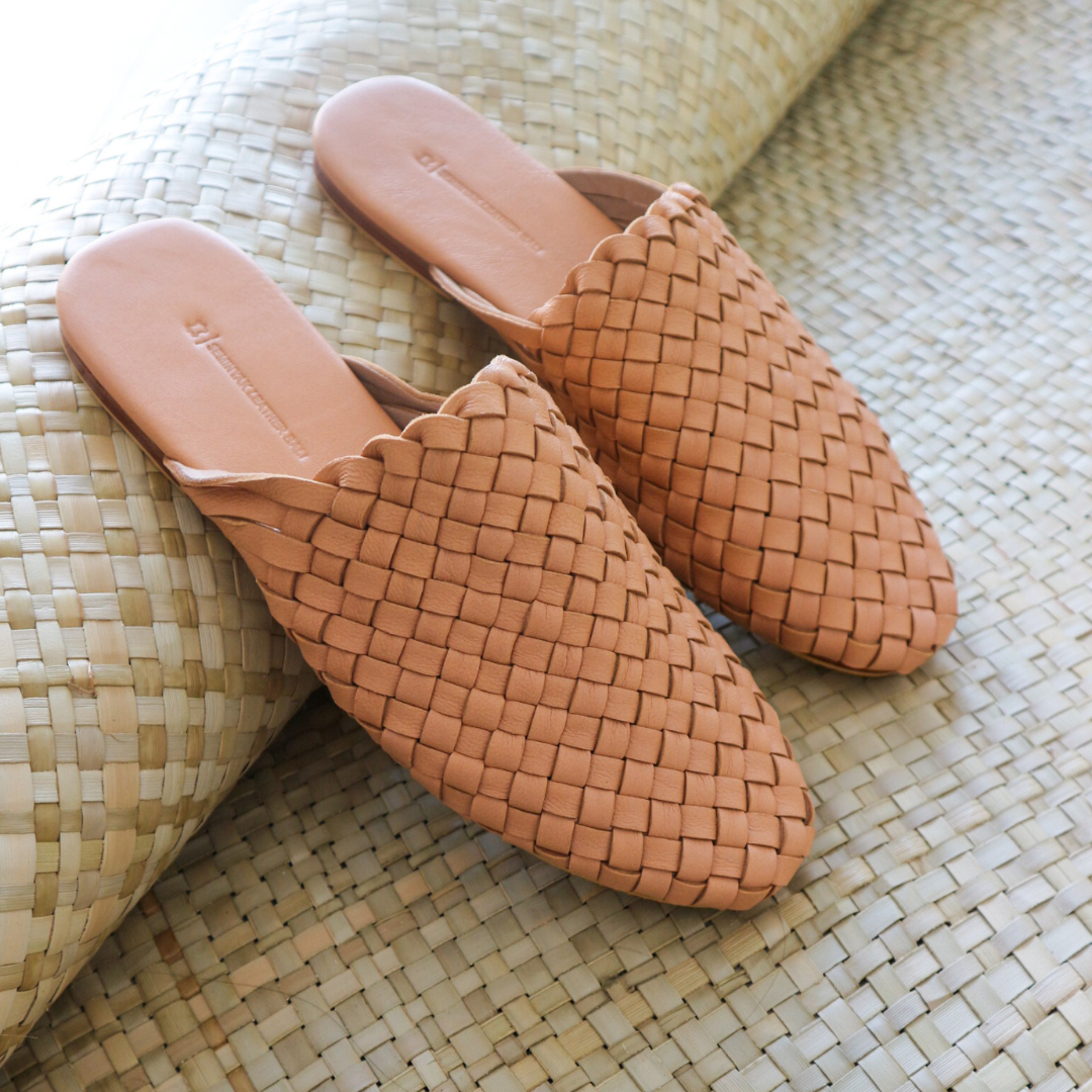 SURI Woven Leather Mules