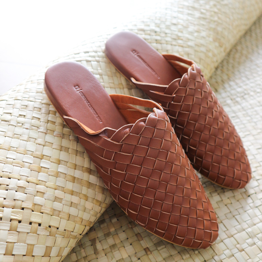 SURI Woven Leather Mules