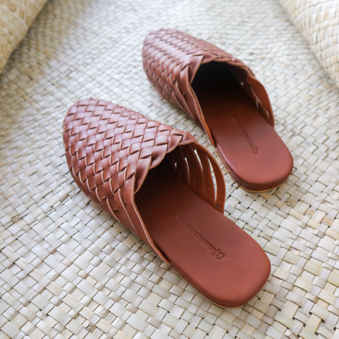 SURI Woven Leather Mules