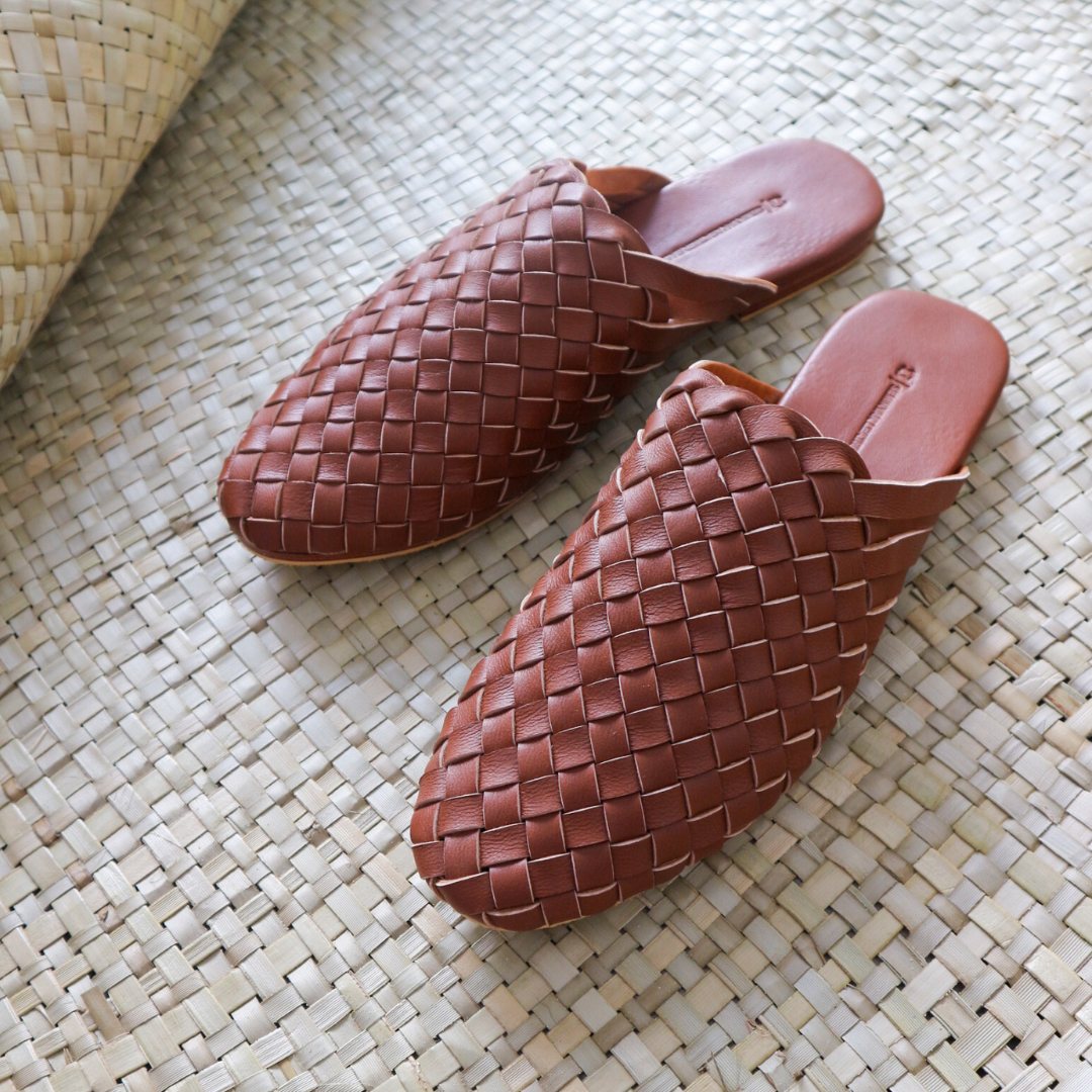 SURI Woven Leather Mules