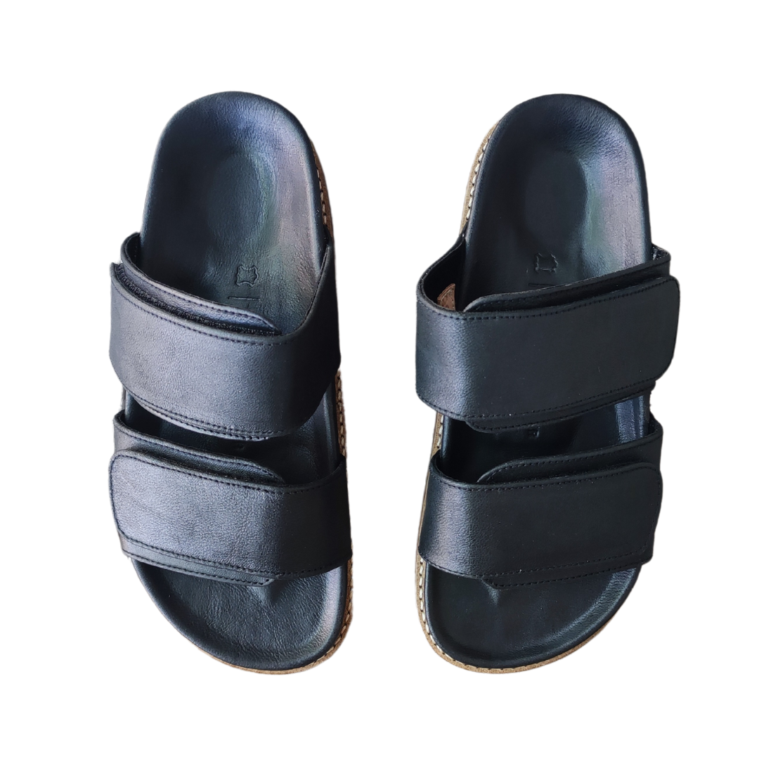 RUMI Slides - Black | SANDALS by Seminyak Leather Bali